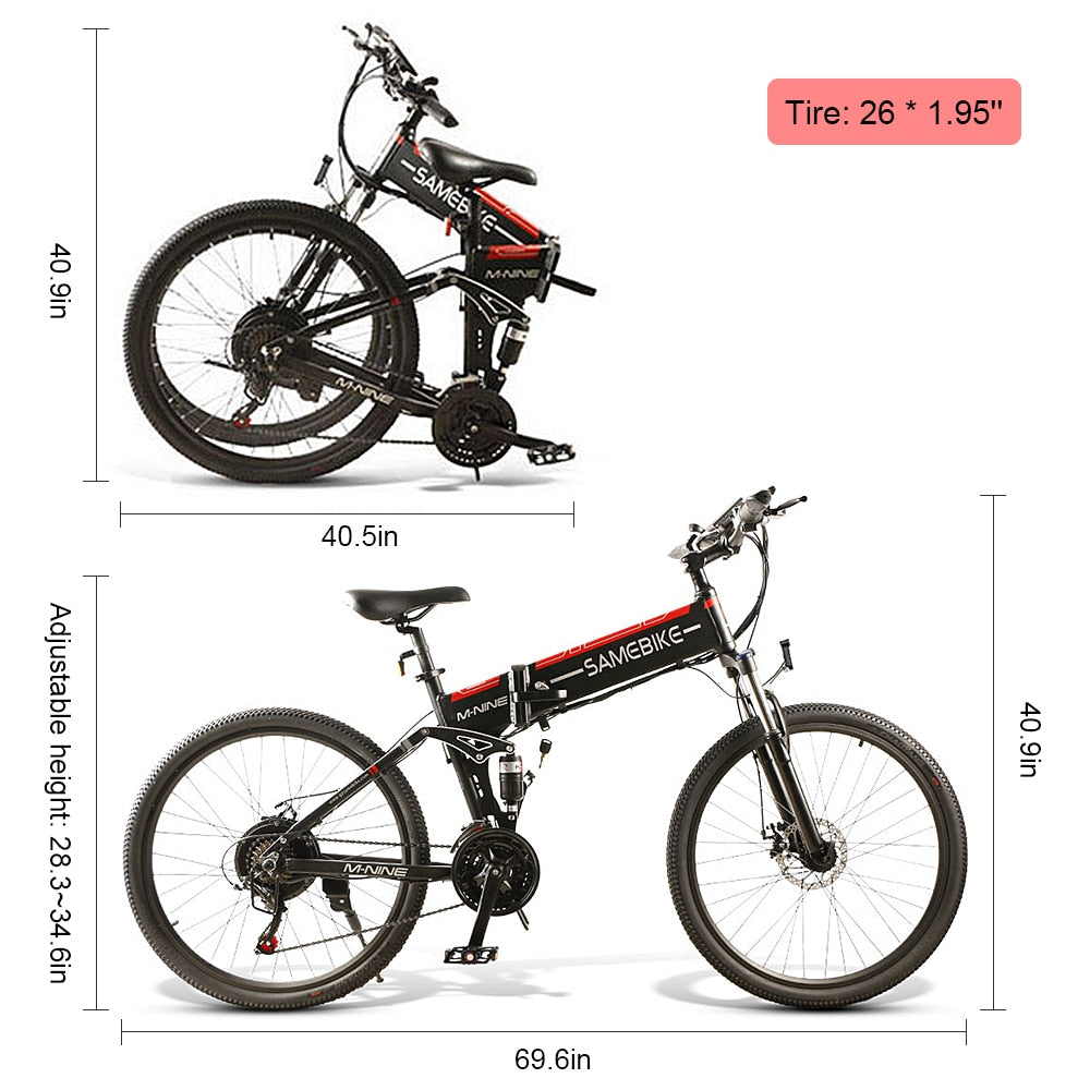 Foldable Electric Mountain Bike, Adult, Quick Charge