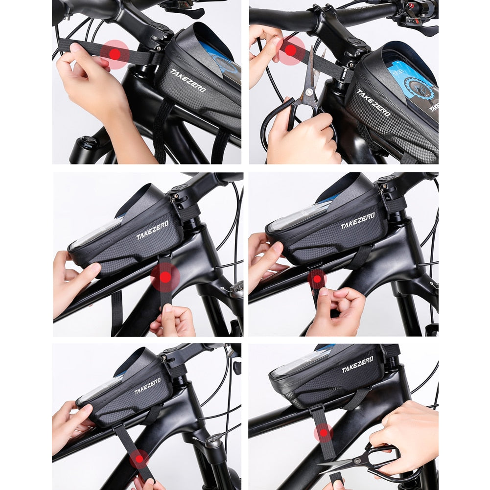 Bike Phone Holder, Touchscreen, Storage Bag