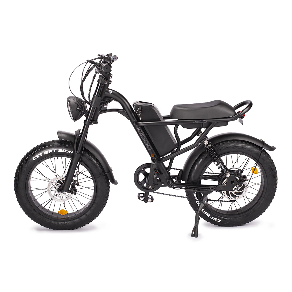 Motorbike Style Electric Bicycle 20 Inch Fat Tires, Mountain Trails, Beach or City